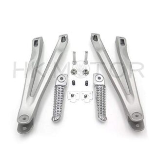 HONGK- Polish Silver Rear Passenger Foot Pegs Bracket Compatible with Yzf R1 2004-2008 [B01C0STPQ4]