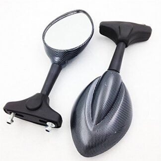 HONGK- Side Carbon Mirror Raindrop Shape Compatible with Cbr600 F4 F4I Yamaha Fzr Yzf R1 R6 R6S Fjr Xjr Fz6R [B01BI8QPJM]