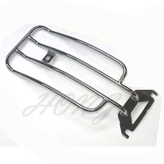HONGK- Solo Seat Luggage Rear Fender Rack Compatible with Harley 98-06 Road King Touring (Chrome) [B076JBJ5PC]