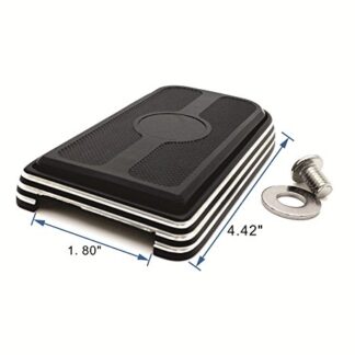 HONGK- Style 107- Black Skull Large Brake Pedal Pad Compatible with Fits Harley 2012-later Dyna FLD/ 1986-later FL Softail (Street Glide FLHX/Freewheeler FLRT) [B01LYRDK1W]