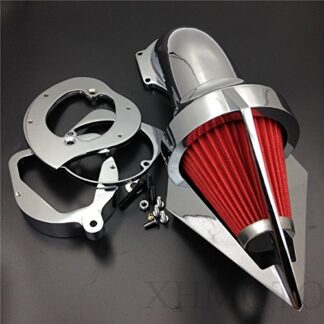 HONGK- Triangle Spike Air Cleaner Kits Intake Filter Compatible with Spirit Ace 750 1998-2013 Chrome [B01BW4QJ4S]