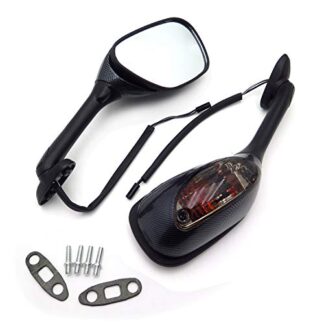 HONGK- Turn Signal Mirrors Compatible with Suzuki Gsx-R Gsxr 600 750 1000 K6 K7 2006-2011 Carbon S [B01BN0J7RM]