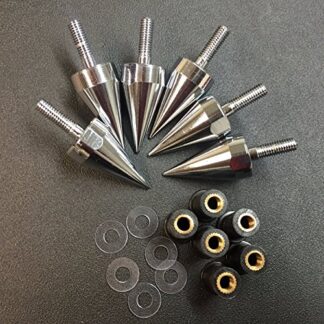 HONGK- Universal Chrome Motorcycle Spike Bolts with Mounting Parts Compatible with Windscreen Fairings License Plate [B01BW4NY96]