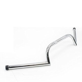 HONGK- center knurling Chrome 22mm 7/8" Handlebar bars Compatible with CB500 CB650 CB750 KZ650 KZ550 (Cafe/Racer/Ace/Clubman Black Handlebar) [B01MA0D9BP]