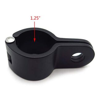 HTT Black 1.25" 1 1/4" Engine Guard Longhorn Footpeg Clamps Replacement