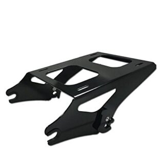 HTT Black Detachable 2 Two Up Tour Pak Pack Mounting Luggage Rack For Harley Touring Road King Street Glide Road Glide 2014-2020