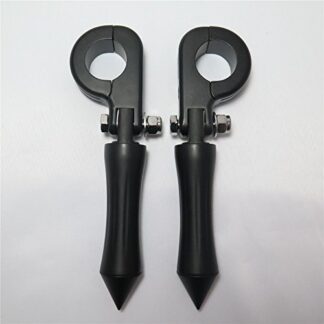 HTT Black Footpeg w/Mounting Kit P-Clamp Fits Engine Guard 1 1/4" Diameter Tubing For Honda GoldWing VTX1300 Shadow Valkyrie Triumph