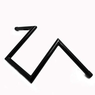 HTT Black Handlebar Made With High-strength 25mm 1" Diameter Steel Tubing For Most Harley Models or Custom Applications - Drilled for Internal Wiring