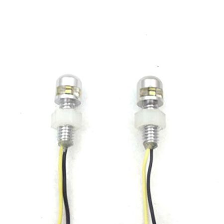 HTT Boulon de Plaque d'immatriculation LED Universel chromé pour Moto