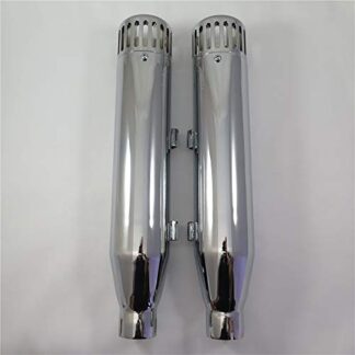 HTT Chrome 3-1/4" Slip-On Exhaust Muffler Pipe With Racing Cap For Harley Davidson Sportster 2014-2015