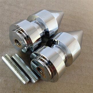 HTT Chrome Spike Swingarm Spools No logo 6mm Thread For Yamaha FZ-1 (FZS10V) 2004-2013/ FZ6 2004-2008/ FZ8 2011-2012/ FZS1000 FZ1 2004-2008/ FZS600 FZ6 2005-2008