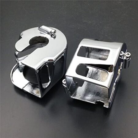 HTT Chrome Switch Housing Cover For 2006-2012 Kawasaki Vulcan 900/ 2004-2012 Kawasaki Vulcan 2000/ 1999-2007 Yamaha Road Star