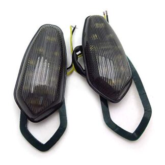 HTT Flush Mount LED Turn Signal Light For Yamaha Yzf R6 Yzfr6 Smoke 2003 2004 2005 2006 (For 2006 R6, it will only fits the SV model)