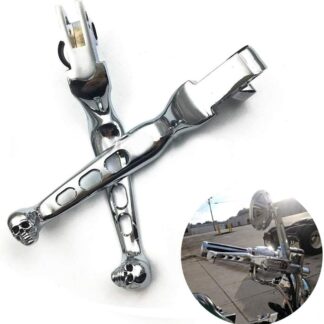 HTT GROUP Motorcycle Chrome CNC Aluminum Black Brake Clutch Skull Zombie Lever for Harley Davidson XL Sportster 883 1200 softail