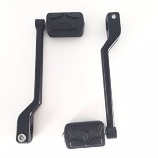 HTT GROUP Motorcycle Matte Black 2 PCs Billet Style Heel/Toe Shift Lever Gear Shift Foot Lever with Eagle Hawk Foot Peg Footresr For Harley Davidson FL Softail Touring Trike FLST FLT FLHT