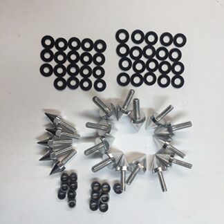 HTT GROUP Silver Motorcycle Spike Fairing Bolts For 2004 2005 Kawasaki Ninja Zx10 Zx10R 10R