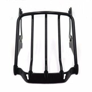 HTT- Gloss Black Two-Up Air Wing Luggage Rack For Harley Touring '09-'16 Street Glide FLHX/Road King FLHR/Electra Glide FLHT/Road Glide FLTR