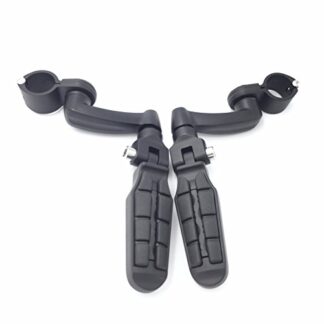 HTT Group Motorcycle Black Adjustable Highway Peg Mounting Kit with Footpeg Foot rest For Harley Davidson Sportster 883 1200 Street Bob Softail CVO Equipped 1 inch (1") 25mm Front Engine Guard