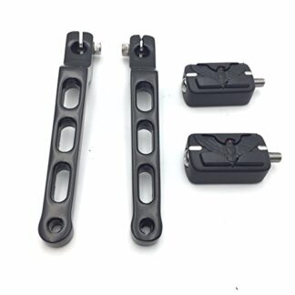 HTT Group Motorcycle Black Aluminum Heel/Toe Shift Levers with Grooved Eagle Hawk Shifter Pegs For Harley Davidson Tour Glide 1988 and later