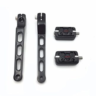 HTT Group Motorcycle Black Aluminum Heel/Toe Shift Levers with Grooved Zombie Shifter Pegs For Harley Davidson Trike 2008 and later