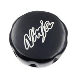 HTT Group Motorcycle Black Brake Fluid Reservoir Cap Cover "Ninja" Engraved For Kawasaki Ninja 250R 650R ZX6R ZX9R ZX10R ZX14R
