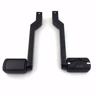 HTT Group Motorcycle Black Grooved Hawk Pegs w/ Grooved Heel/Toe Shift Levers Gear Shift Pedal Lever For Harley Davidson Trike 2008 and later