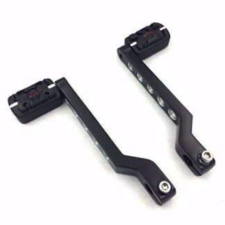 HTT Group Motorcycle Black Grooved Zombie Pegs w/ Hollow-out Heel/Toe Shift Levers Gear Shift Pedal Lever For Harley Davidson Trike 2008 and later