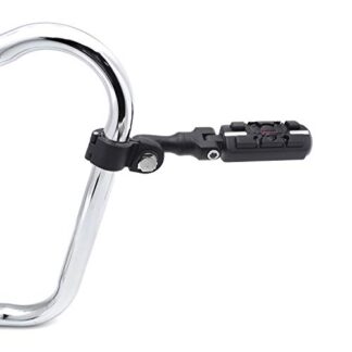 HTT Group Motorcycle Black Short Angled Adjustable Peg Mounting Kit Wing Zombie Sull Foot Peg Footrest Harley Davidson Sportster 883 1200 Street Bob Softail CVO 1 1/4 inch Front Engine Guard