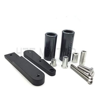 HTT Group Motorcycle Carbon Fiber No Cut Frame Slider For 2009 2010 2011 Kawasaki Ninja 650 Ex650 650R