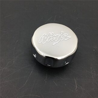 HTT Group Motorcycle Chrome Brake Fluid Reservoir Cap Cover "Ninja" Engraved For Kawasaki Ninja 250R 650R ZX6R ZX9R ZX10R ZX14R