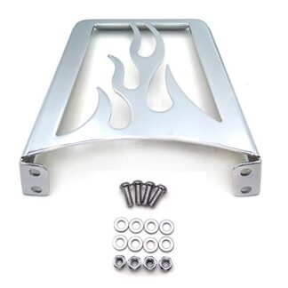 HTT Group Motorcycle Chrome Flame Sissy Bar Luggage Rack For Harley Davidson Sportster Xl883C XL883R Xl1200R XL1200C XL1200S Xlh883 Xlh1200 883 1200