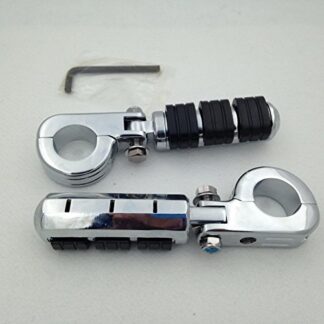 HTT Group Motorcycle Chrome Footrest Foot Pegs 1 1/2" (1.5") Clamps For Suzuki VL1500 VL800 VZ800 VL125 VL250 VS1400 VZ1500 Intruder M800 C800 C1800RT M109R C109R Boulevard M90 S50 M50Z C90 M1500