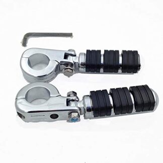 HTT Group Motorcycle Chrome Footrest Foot Pegs 1 1/2" Clamps For GoldWing GL1800 GL1100 VT750 Shadow VT750C VT1100 VTX1300 Magna VF750 VF1100 VLX600 DLX600 Shadow VT600 400 Steed400 Valkyrie