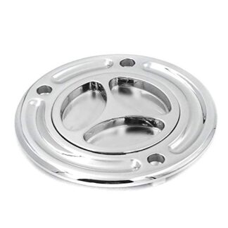 HTT Group Motorcycle Chrome Keyless Gas Cap Twist Off Aluminum Racing Fuel Tank Cap For Kawasaki ZX-14R/ ZZR1200 /ZRX1200R /Z1000 /ZX-10R /ZX-9R /ZX-6RR /ZX-6R