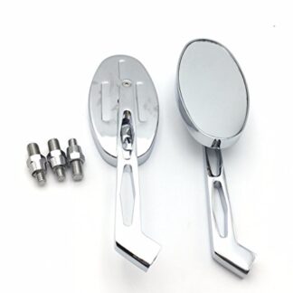 HTT Group Motorcycle Chrome Running Mirror for CBR600 900 929 954 1000RR OVAL Shape Yamaha YZFR1 R6 FZR600 YZF600R