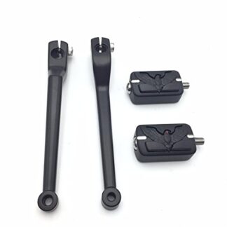 HTT Group Motorcycle Matte Black 2 PCs Billet Style Heel/Toe Shift Lever Gear Shift Foot Lever with Eagle Hawk Groove Shifter Pegs For Harley Davidson FL Softail Touring Trike FLST FLT FLHT