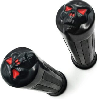 HTT Group Motorcycle Skull style Hand Grips 1" Handlebar fit for Harley XL 883 Hugger Sportster Cruiser Black