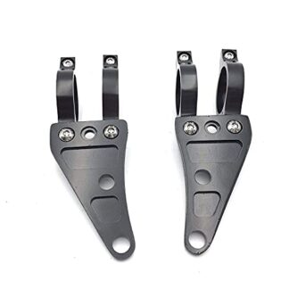 HTT Motorcycle Black 35mm Turn Signal Clamps Headlight Mount Bracket Fork Ear Chopper Cafe Racer Black for Universal CBR Kawasaki Suzuki Harley Davidson