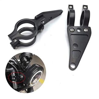 HTT Motorcycle Black 39mm Turn Signal Clamps Headlight Mount Bracket Fork Ear Chopper Cafe Racer Black for Universal CBR Kawasaki Suzuki HD
