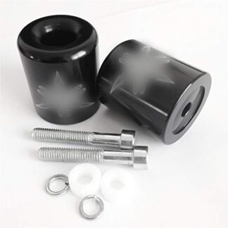 HTT Motorcycle Black"*" Engraved Logo Hand Bar Ends For Yamaha YZF R6 2006 2007 2008 2009 2010 2011 2012 (not R6S)/Yamaha YZF R1 1998-2012/Yamaha FJR-1300 2003-2010