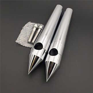 HTT Motorcycle Chrome 1" (25mm) Spike Billet Handelbar Riser 8" Rise 11" Overall Height For Yamaha V-Star 650 1100 Classic Custom Silverado Road Star 1600/1700 Silverado Kawasaki Vulcan 900