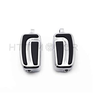 HTT Motorcycle Chrome AirFlow Arrow Foot Rest Foot Pegs For 1984 and up Harley Davidson Wide Glide Softail Slim Fat Boy FLSTF Sportster 1200 Iron Street 500 CVO Street Glide