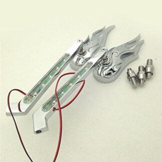 HTT Motorcycle Chrome Flame LED Turn Signal Integrate Mirrors For CBR 600 600RR 900RR 929R R954RR 1000RR Kawasaki Ninja Suzuki GSXR 600 750 1000 1100 Hayabusa Yamaha FZR600 YZF600R R6 R1