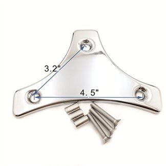 HTT- Motorcycle Chrome Heavy Metal Sissy Bar Backrest Pad Mount Kit w/Flat Plate For 2009-2017 Harley Touring