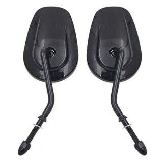HTT Motorcycle Custom Black Big Size Mirrors For Fits 1982-Later Harley Davidson Models (excepte VRSCF,and XL1200X mounted below the handlebars)