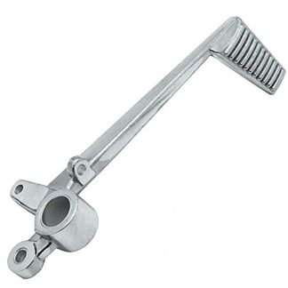 HTT Motorcycle Silver High Tensile Strength Aluminum Unfoldable Rear Brake Pedal Foot Lever For Honda CBR 1000RR 2004-2007