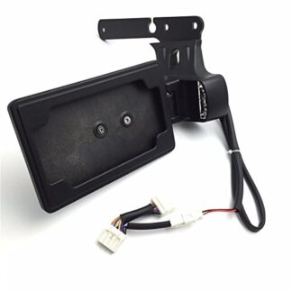 HTT Motorcycle Skull Black Side-Mount License Plate Bracket w/LED light Fits Harley 2004-later XL (Sporster 1200 Roadster 883/Forty Eight XL1200X)