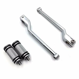 HTT- Style 098- Motorcycle Chrome Heel/Toe Shift Lever/Gear Shift Foot Lever w/Foot Peg Shifter Peg For Harley (Softail Slim FLS/Road King FLHR/Ultra Limited)