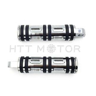 HTT- Style 099- Motorcycle Chrome Front & Rear Footpeg Foot Pegs Footrest For 1984-2017 All Harley-Davidson (V-Road Muscle/ Iron883/ Forty-Eight)