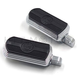 HTT- Style 106- Chrome Motorcycle Footpeg Foot Pegs Footrest For 1984-2017 All Harley-Davidson (Street 500/ Softail Slim/ Roadster)